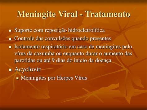 meningite viral tratamento